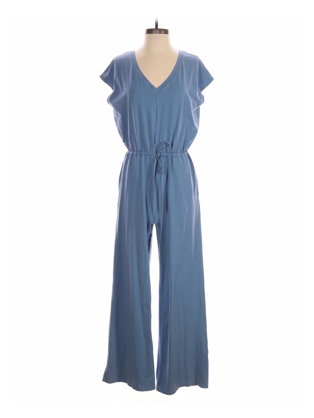 Athleta Willow Vneck Drawstring Jumpsuit Cottage Blue Size XS